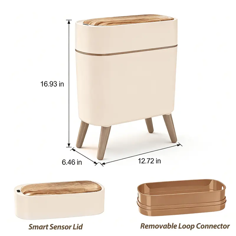 Smart Sensor Trash Can – Waterproof Automatic Motion Sensor Waste Bin for Bathroom, Kitchen & Bedroom